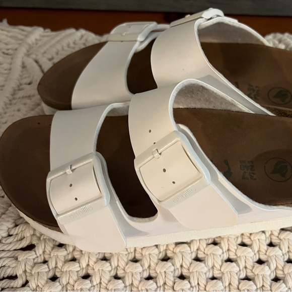 Birkenstock Size 37 White Papillio Made in Portugal Vegan Platform Sandals - Picture 1 of 9
